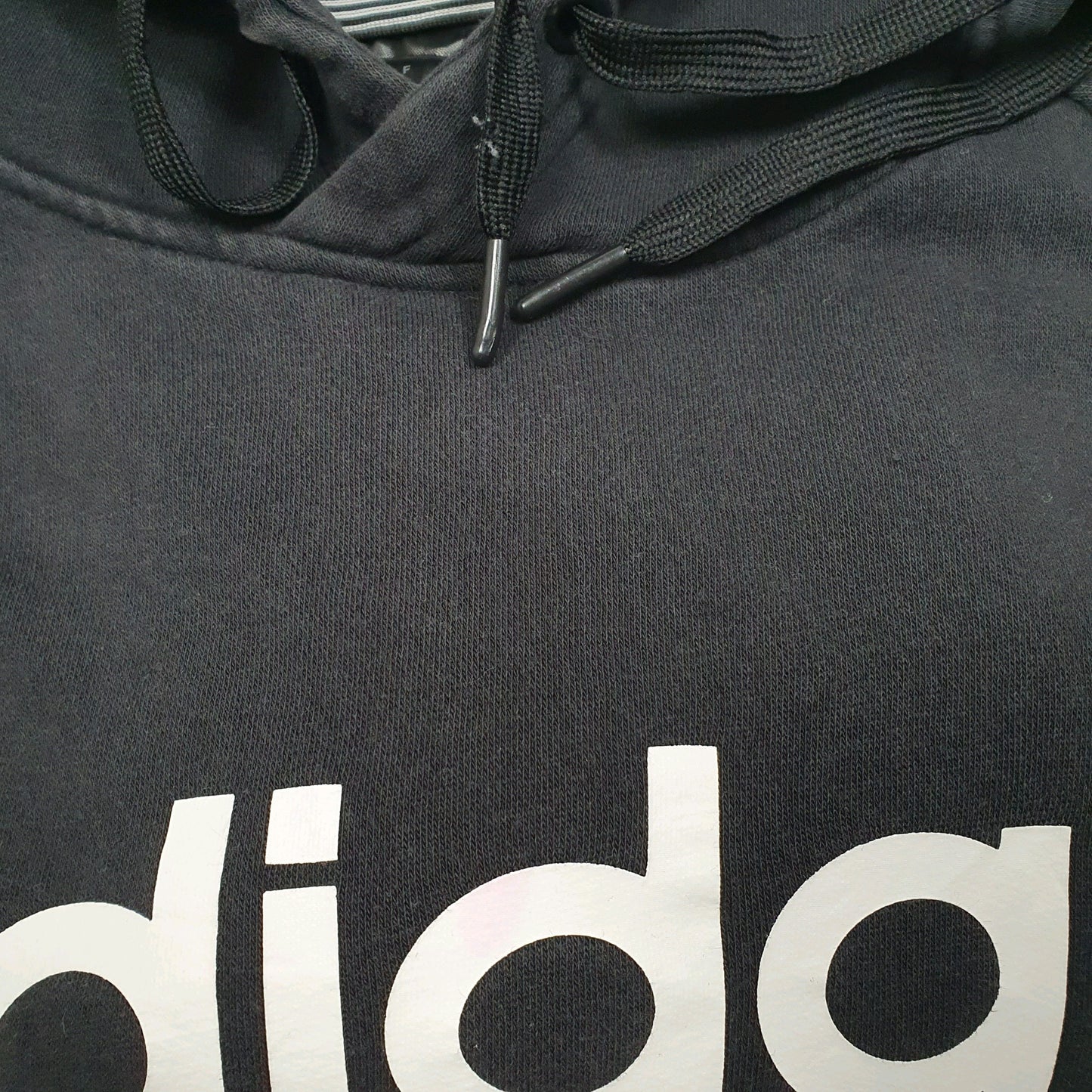 Mens Black Adidas Spellout Hoodie Jumper