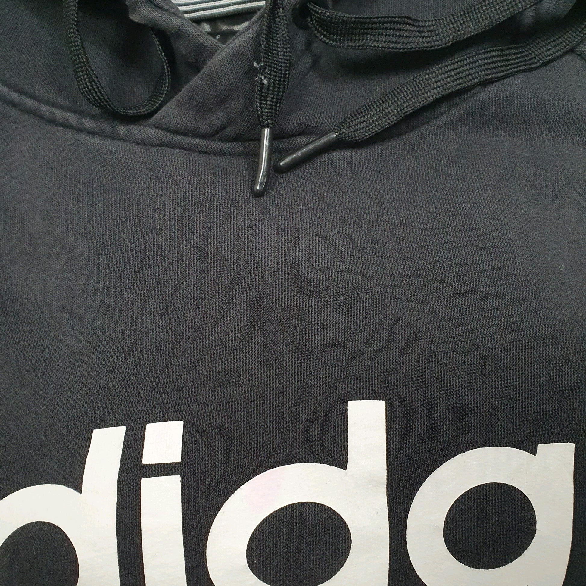 Mens Black Adidas Spellout Hoodie Jumper