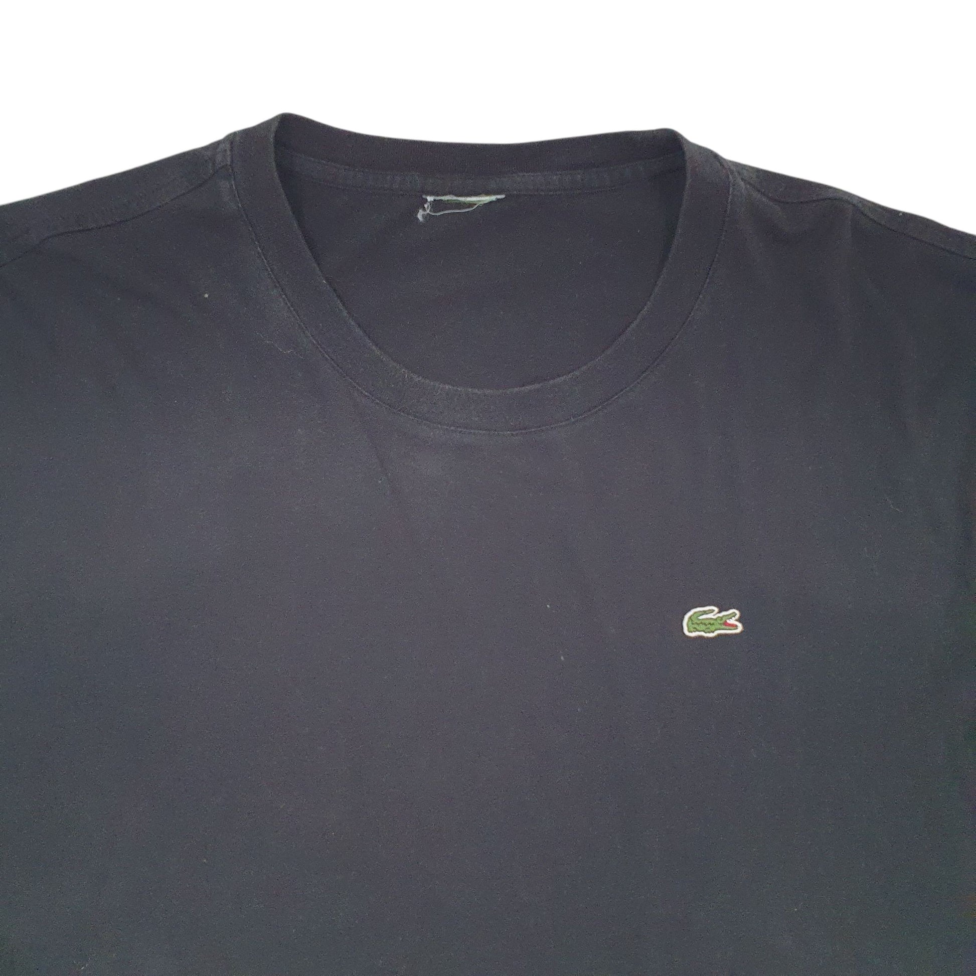 Mens Black Lacoste  Short Sleeve T Shirt