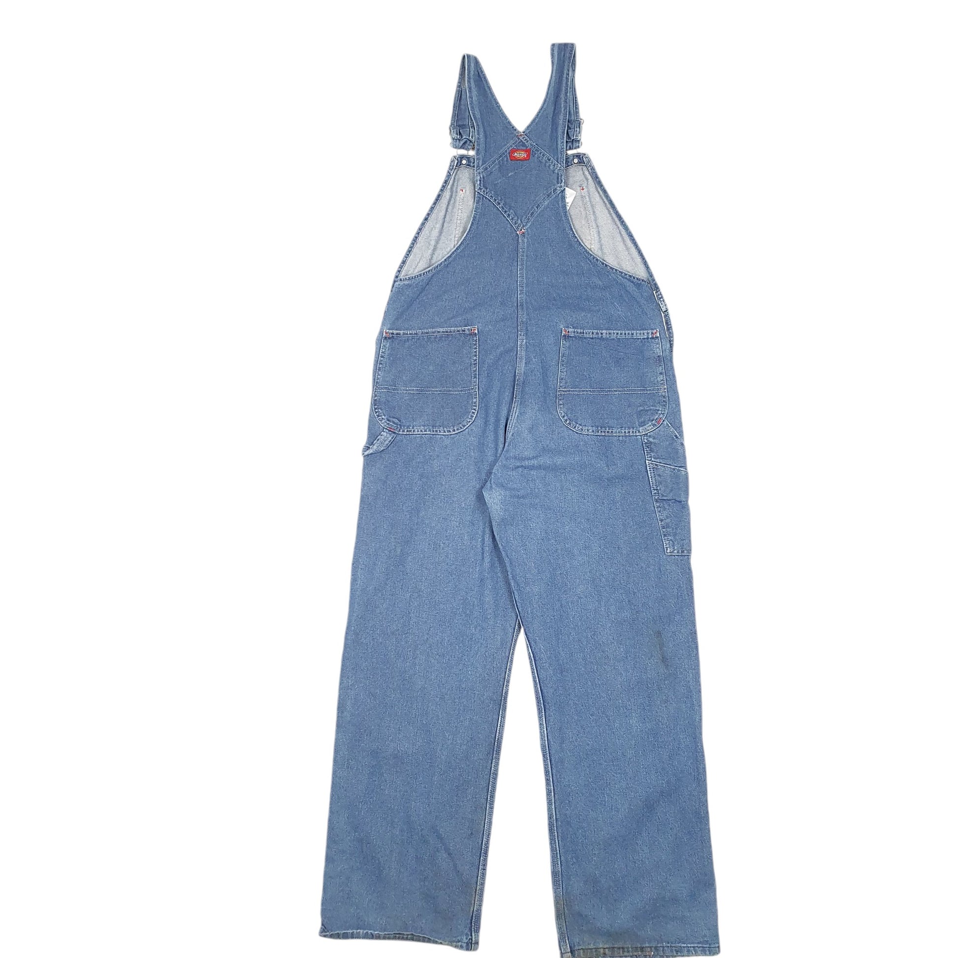 Mens Blue Dickies Denim Overalls Bib Dungaree Trousers