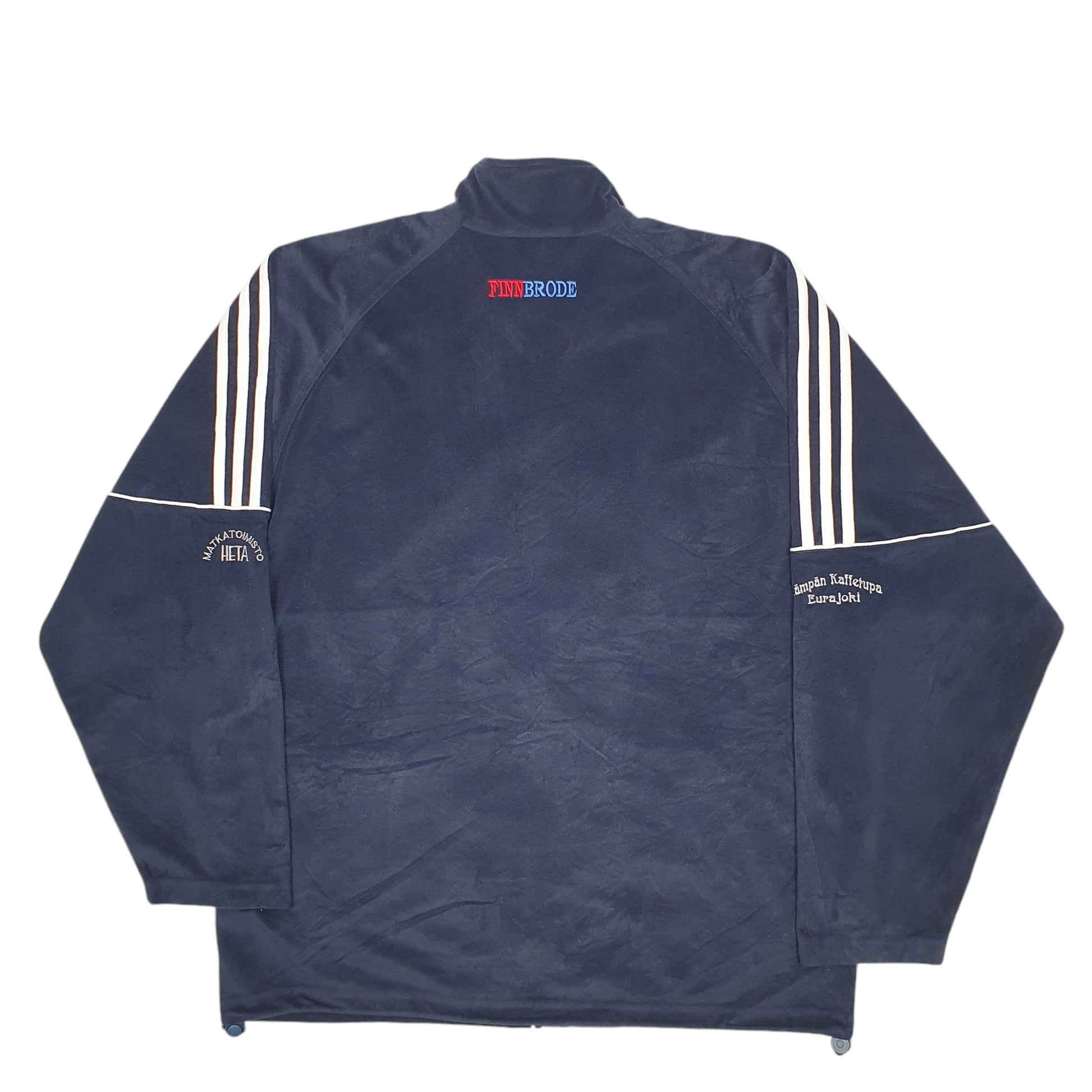 Mens Navy Adidas Track Sport Full Zip Jumper