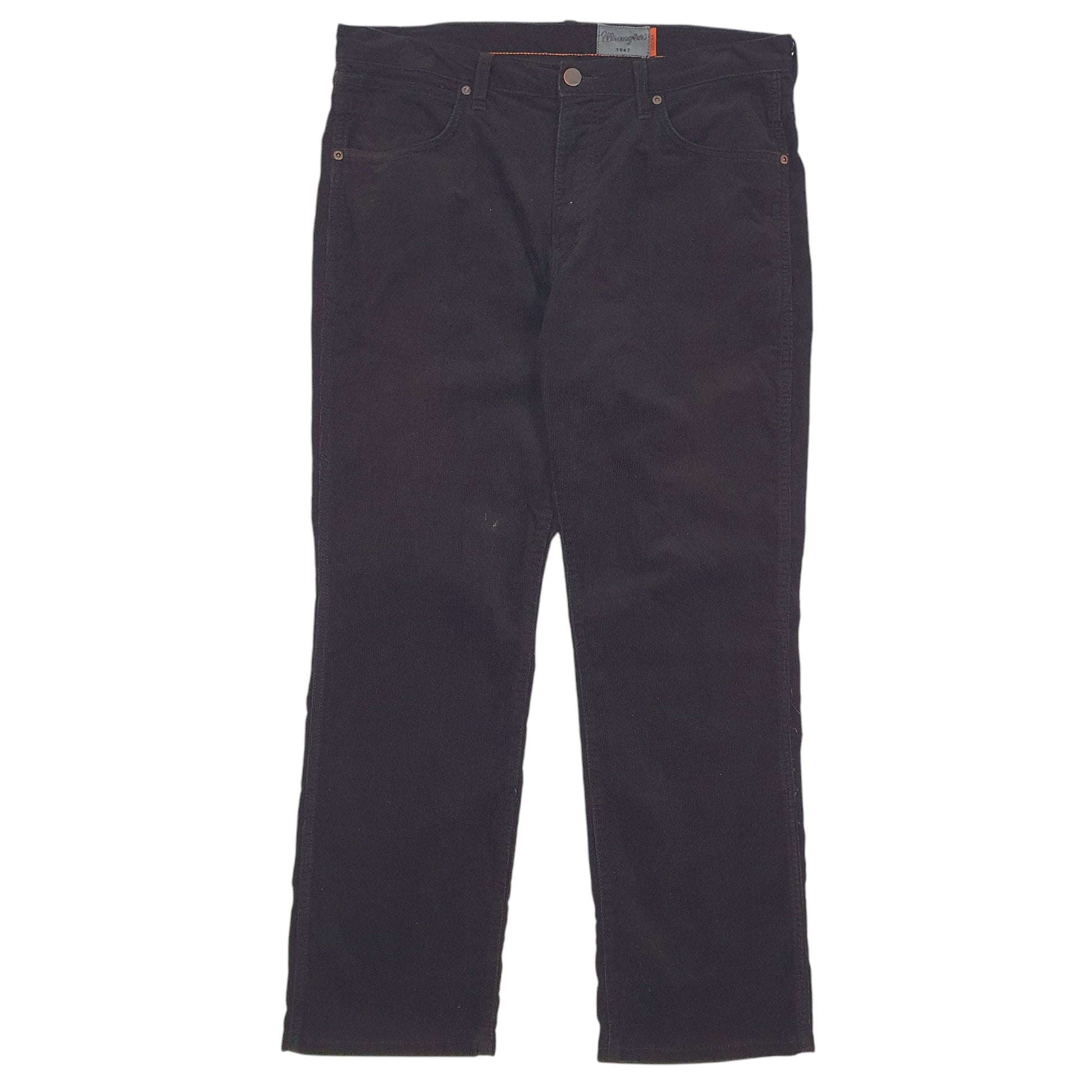 Mens Black Wrangler Arizona Stretch Corduroy Trousers