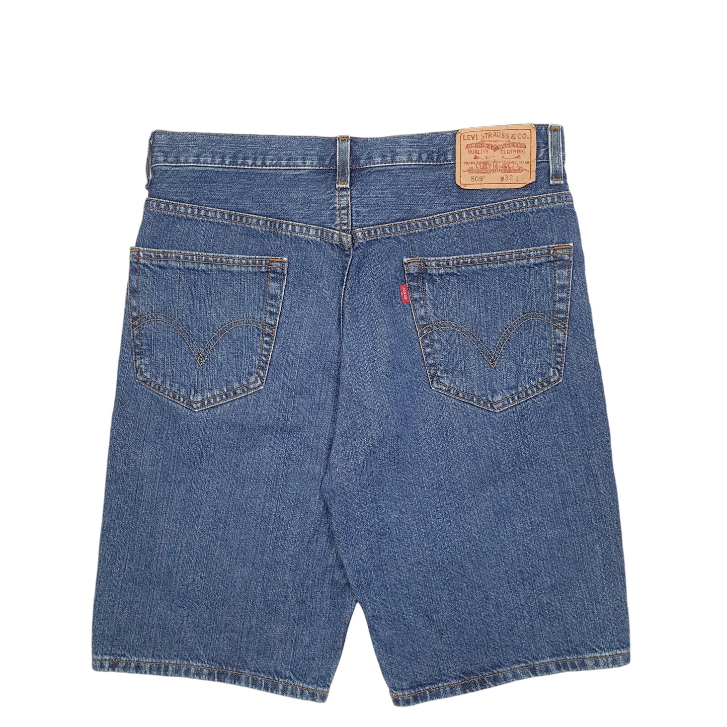 Mens Blue Levis Denim Jeans Jorts 505 Denim Shorts