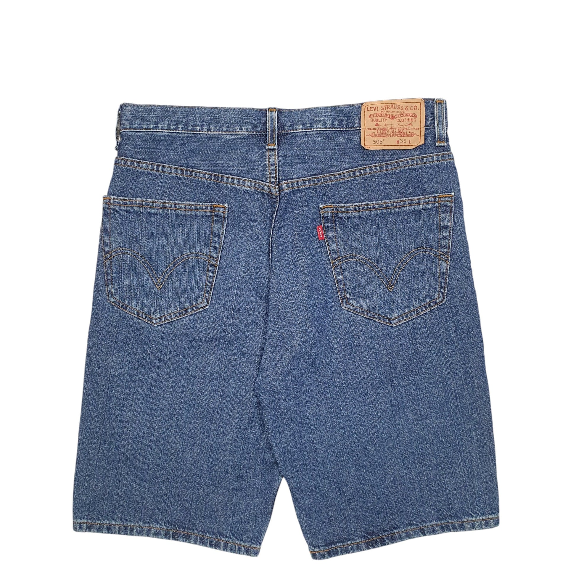 Mens Blue Levis Denim Jeans Jorts 505 Denim Shorts