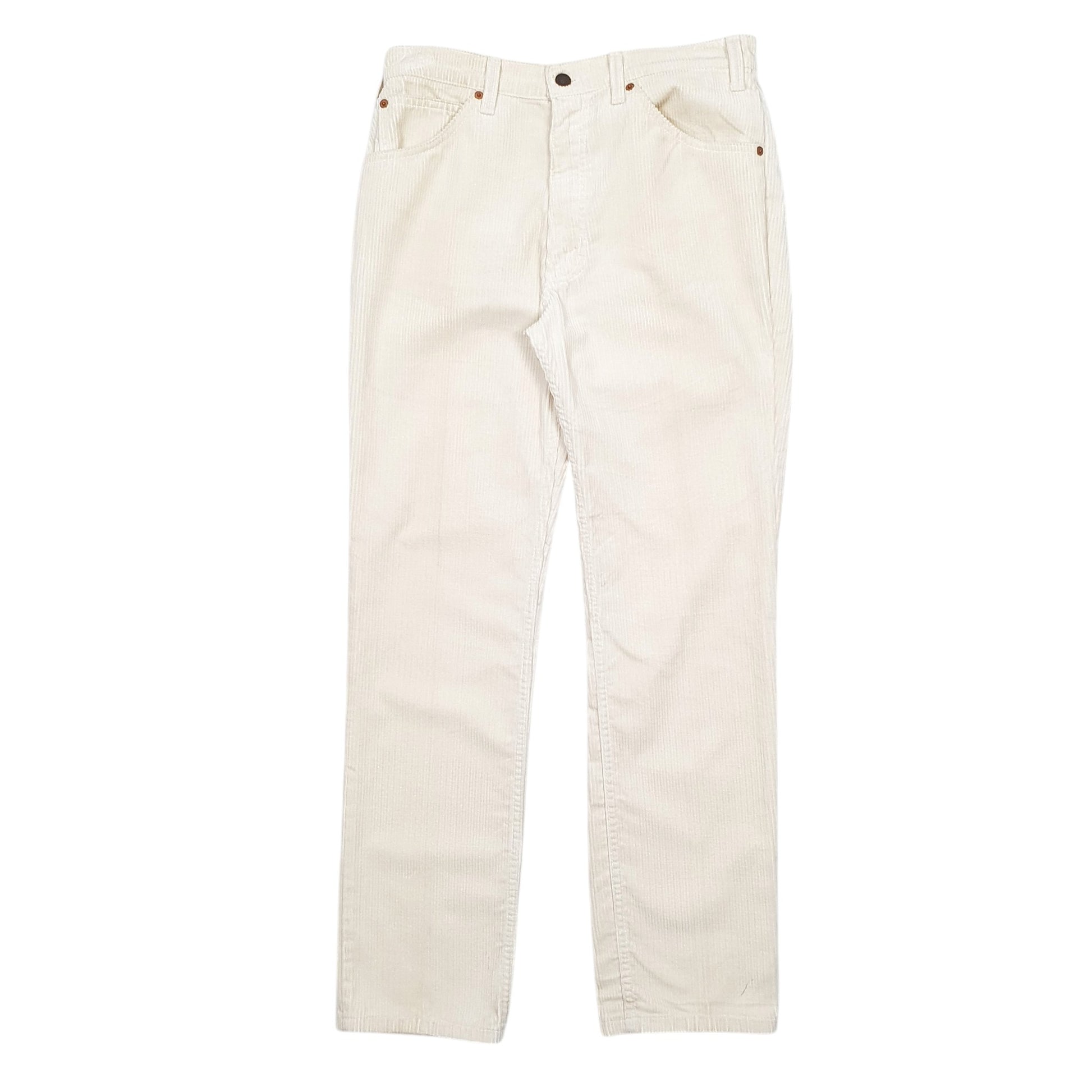 Mens Cream Levis 631 Corduroy Trousers