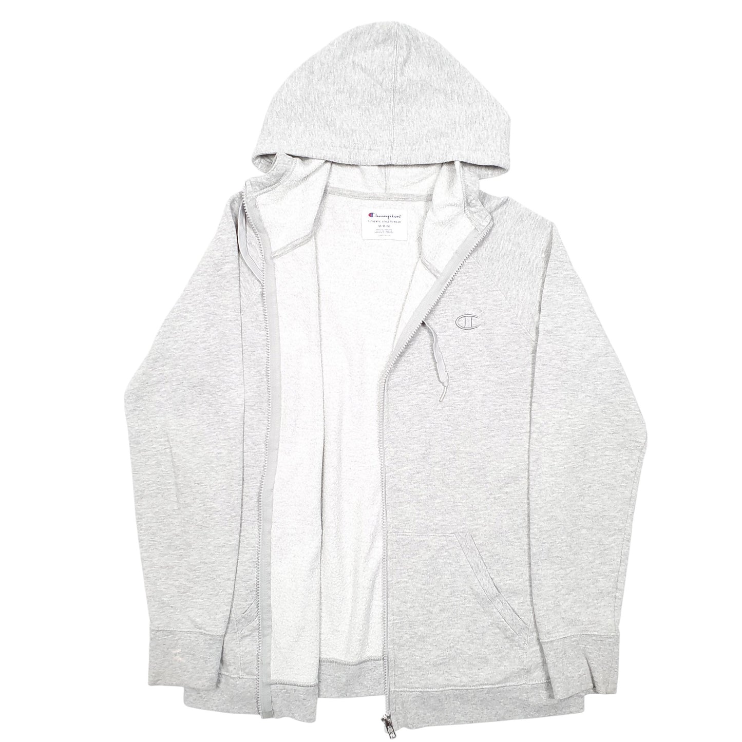 Womens Grey Champion Hoodie Full Zip Jumper