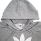 Mens Grey Adidas Spellout Hoodie Jumper