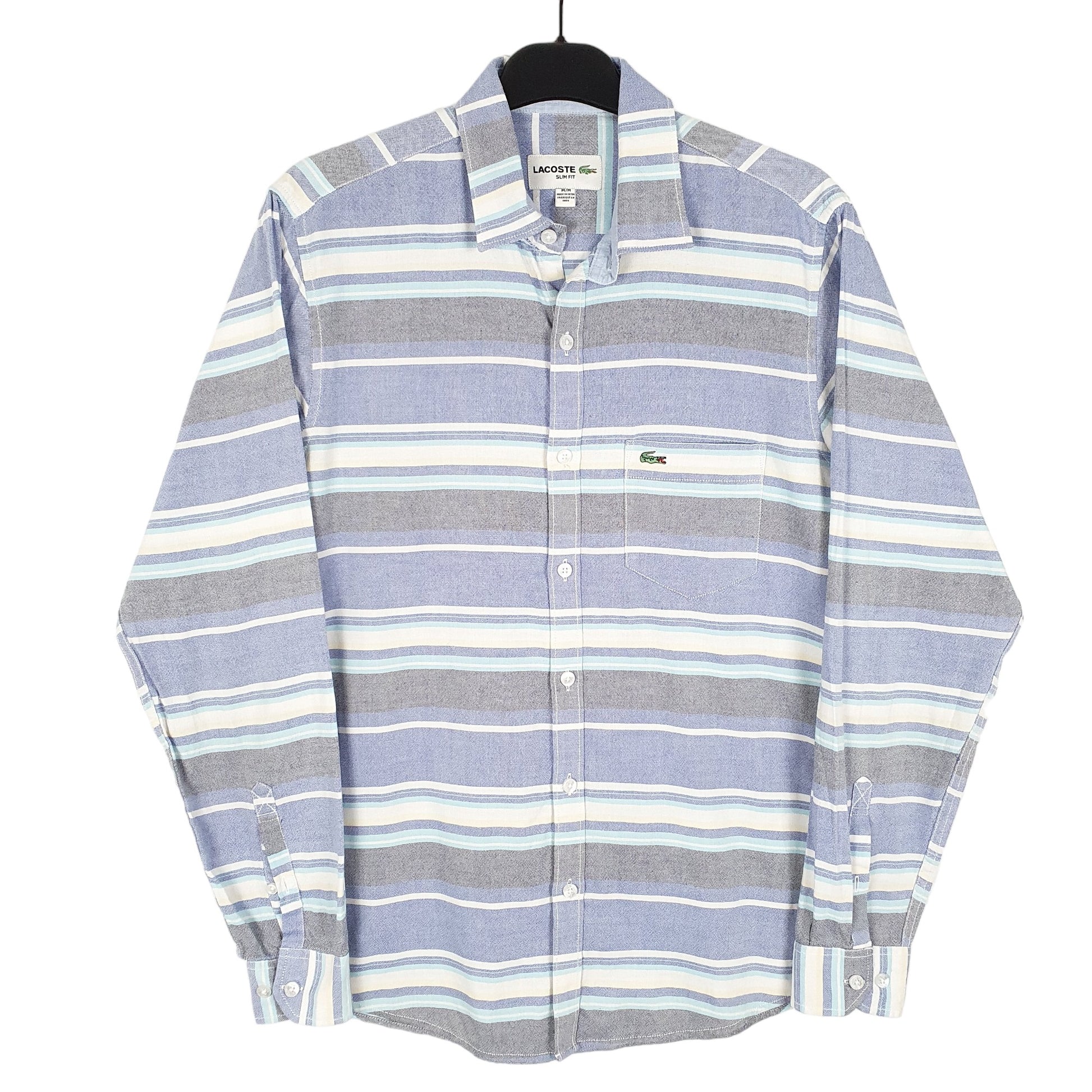 Mens Blue Lacoste  Long Sleeve Shirt