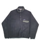 Mens Black Patagonia Synchilla Popper Snap Button Up Quarter Zip Jumper