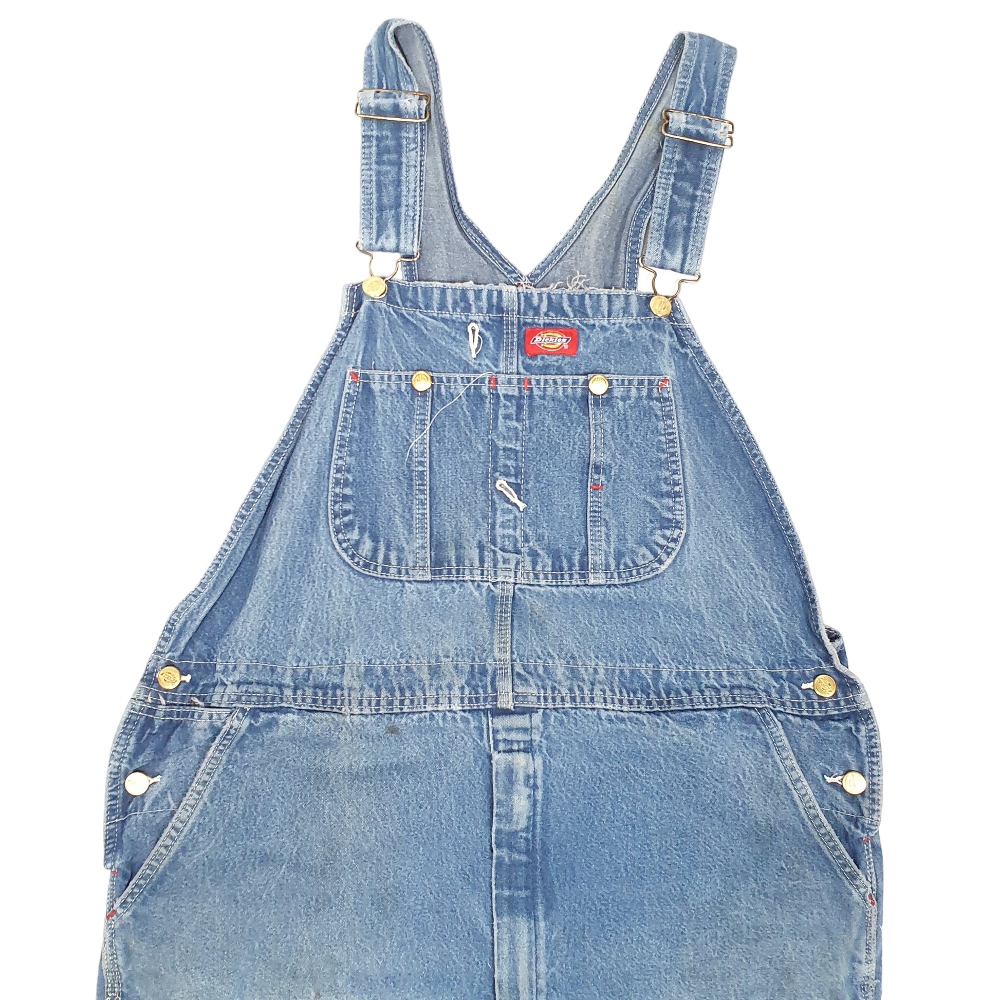 Mens Blue Dickies Denim Overalls Workwear Dungaree Trousers