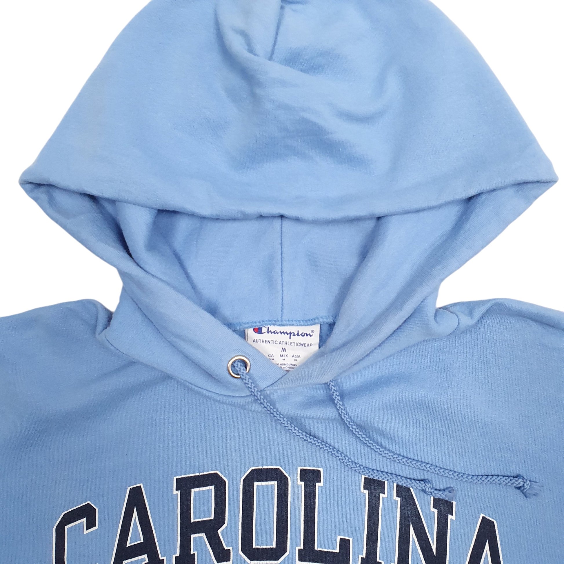 Mens Blue Champion Carolina Spellout Hoodie Jumper
