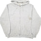 Mens Grey Lee Hoodie Heavyweight Full Zip Jumper