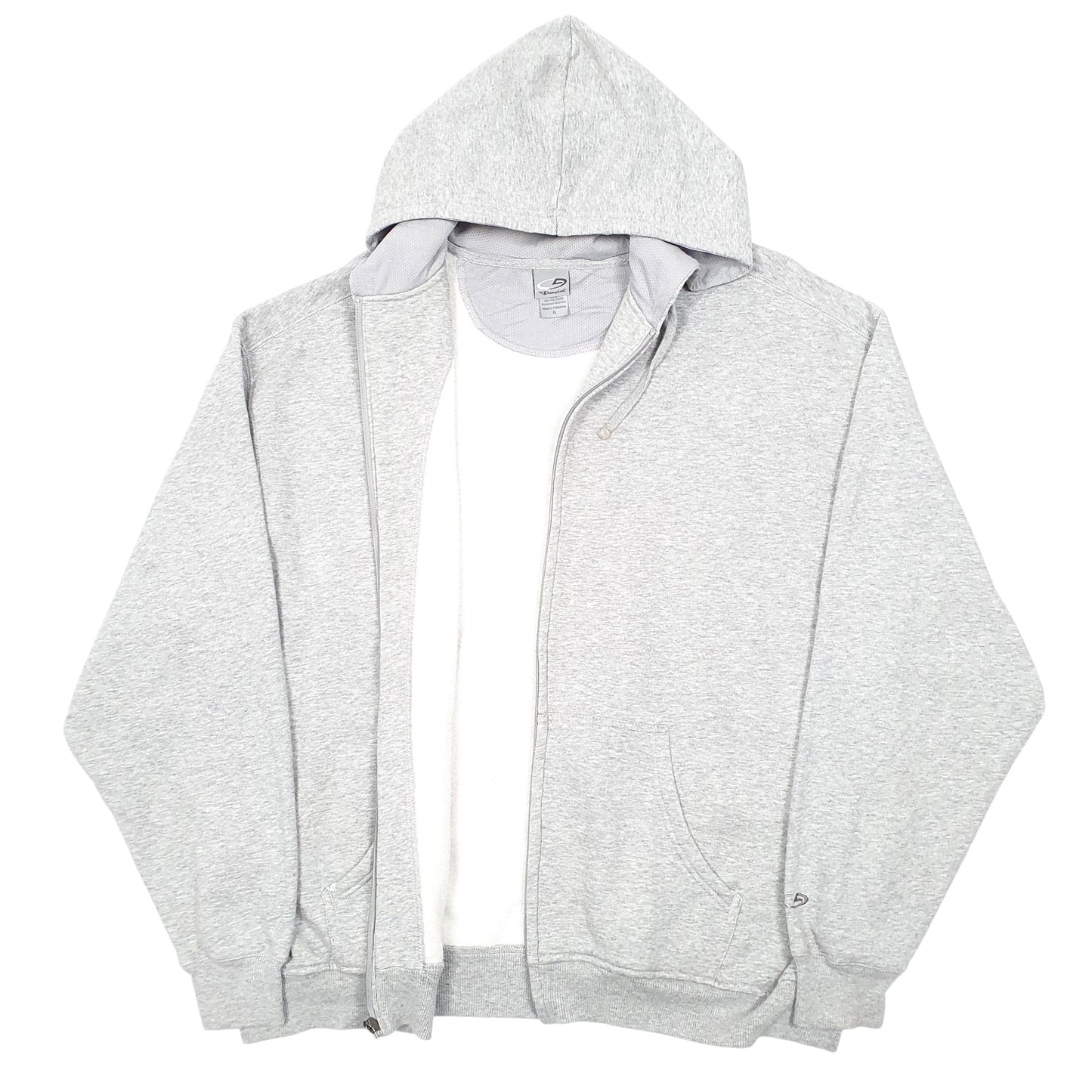 Mens Grey Champion Hoodie C9 Full Zip Jumper