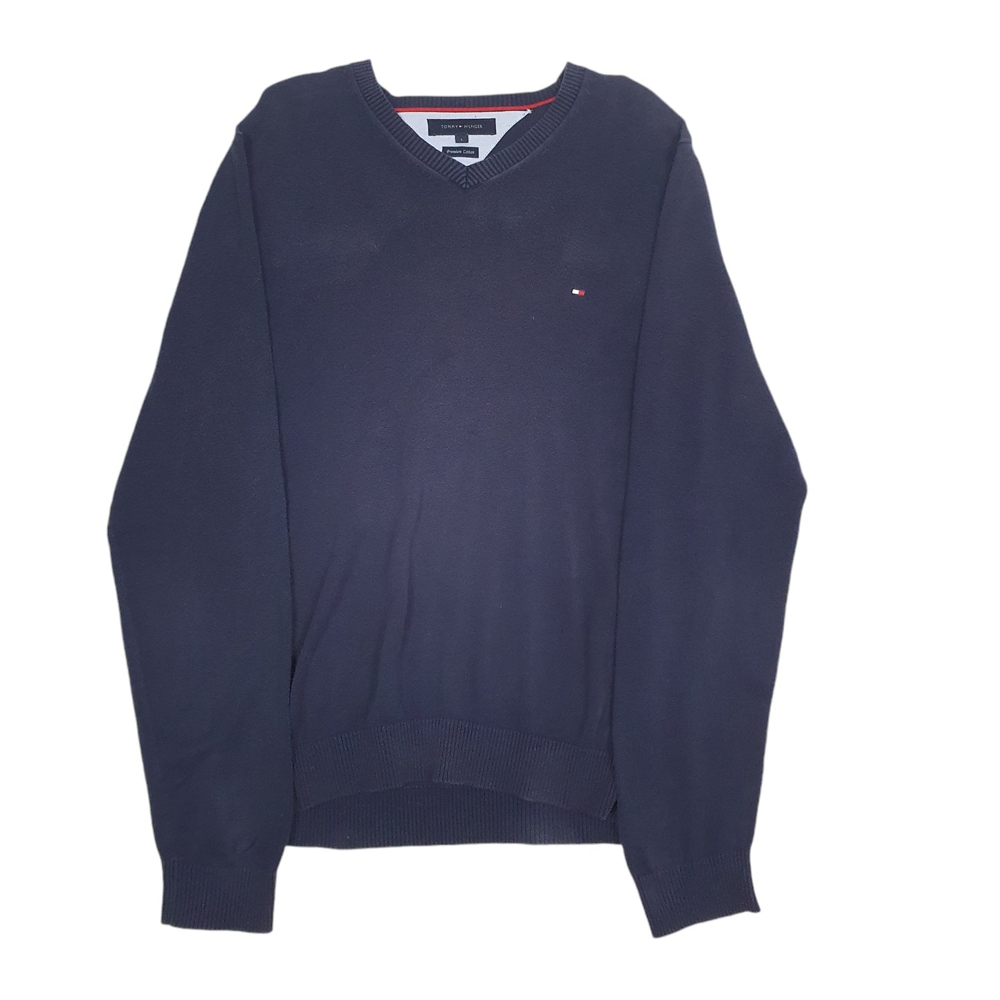 Mens Navy Tommy Hilfiger Knit Crewneck Jumper