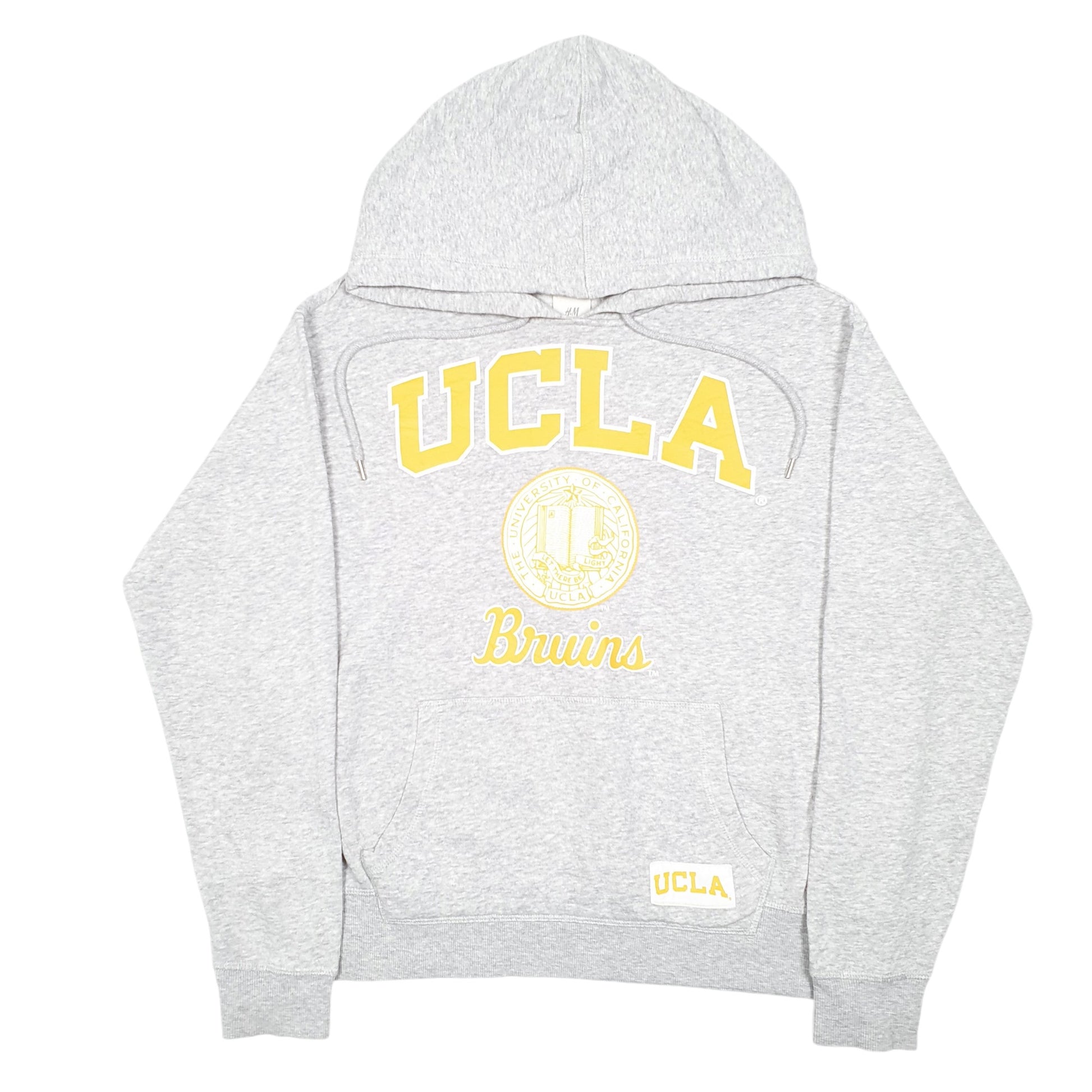 Womens Grey H&M UCLA Bruins College USA Spellout Hoodie Jumper