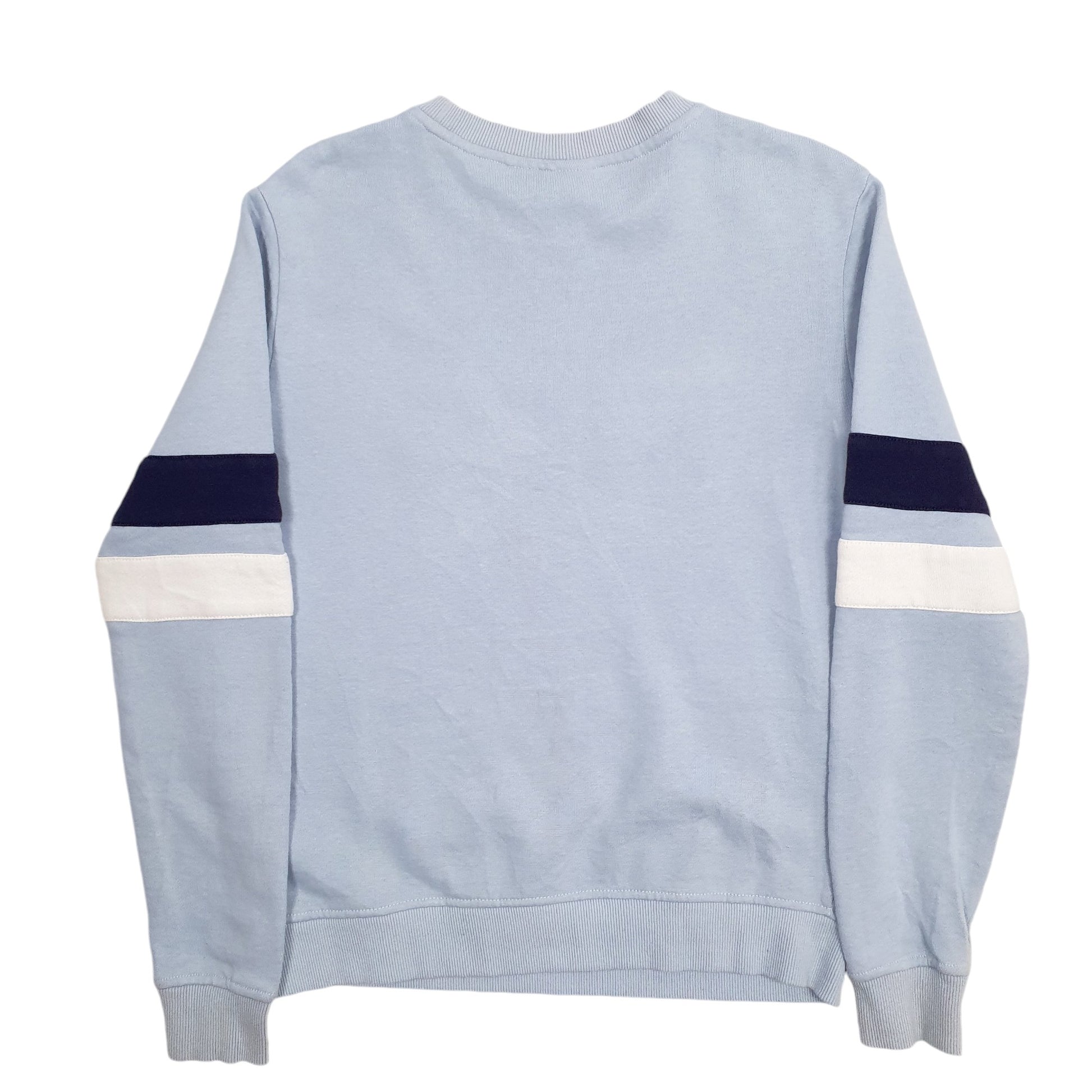 Womens Blue Fila Spellout Crewneck Jumper