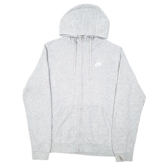 Mens Grey Nike Hoodie Full Zip Jumper
