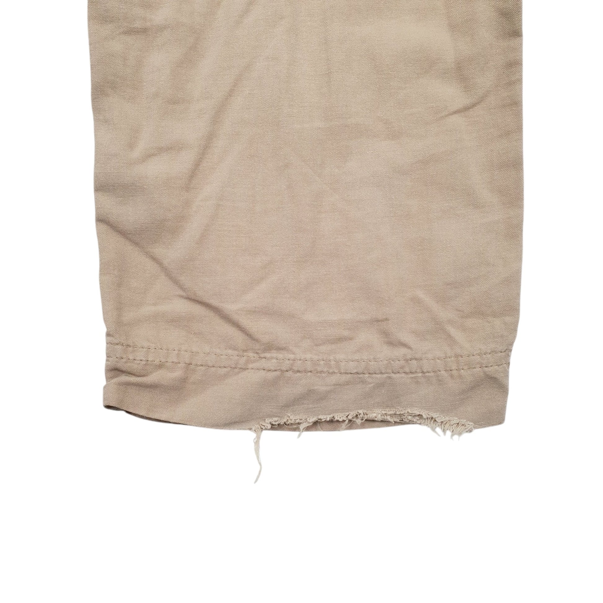 Mens Beige Hugo Boss Vintage Cargo Trousers