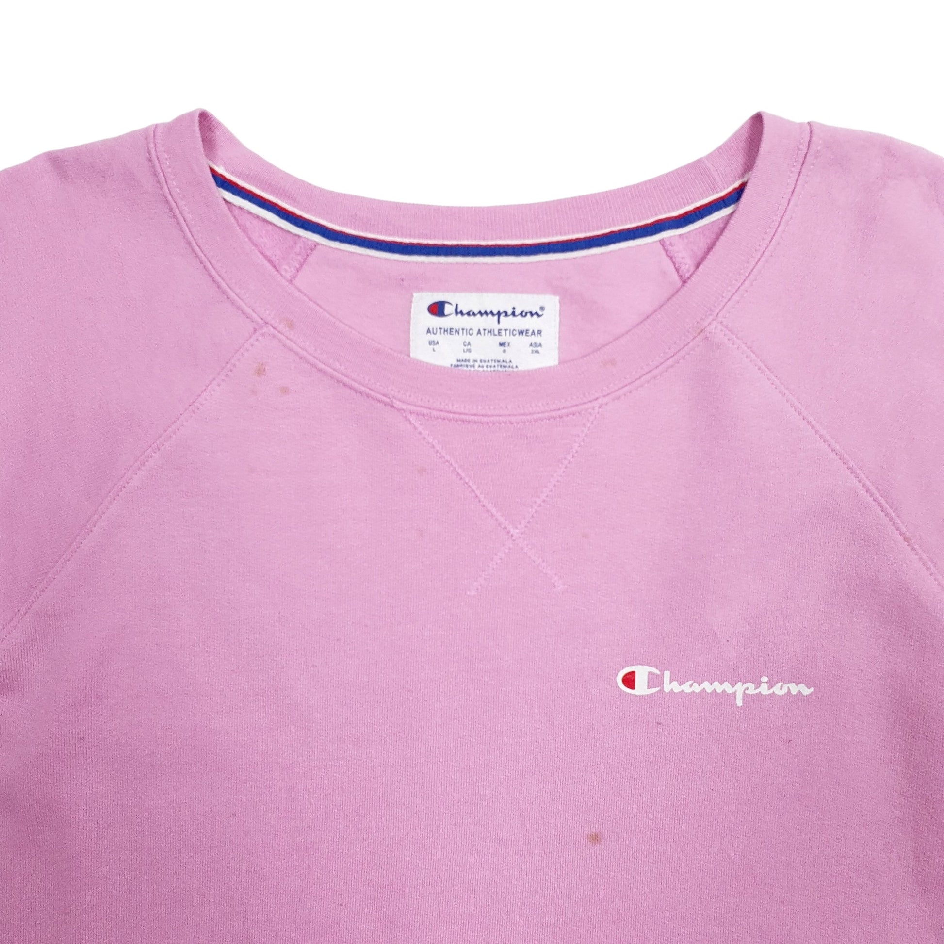 Womens Pink Champion  Crewneck Jumper