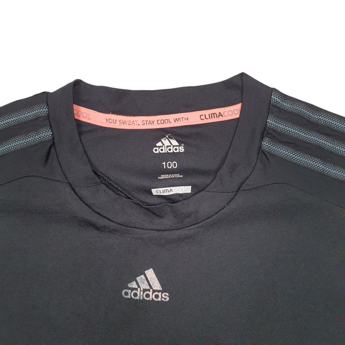 Mens Black Adidas Sleeveless Vest Active Climacool Short Sleeve T Shirt