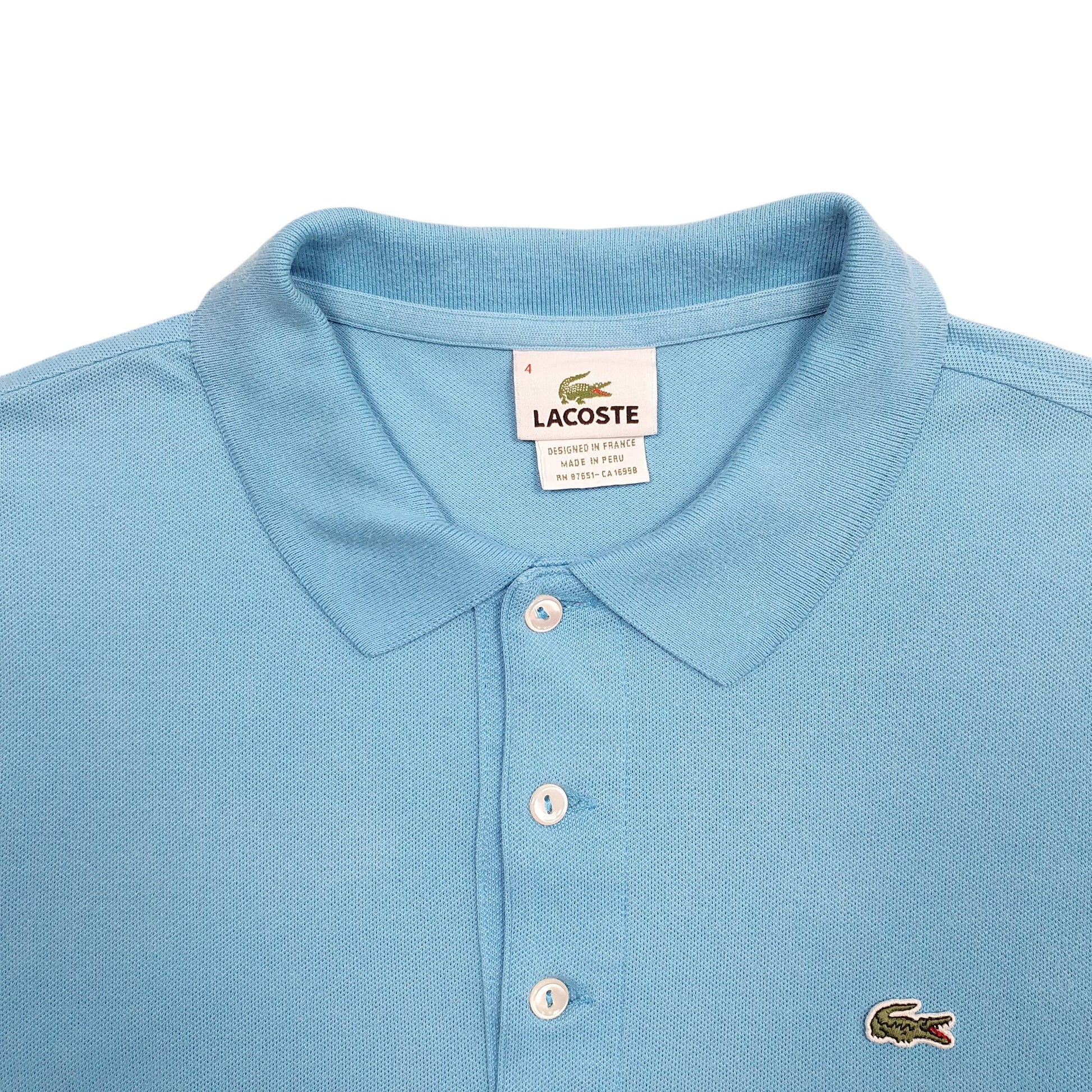 Mens Blue Lacoste  Short Sleeve Polo Shirt