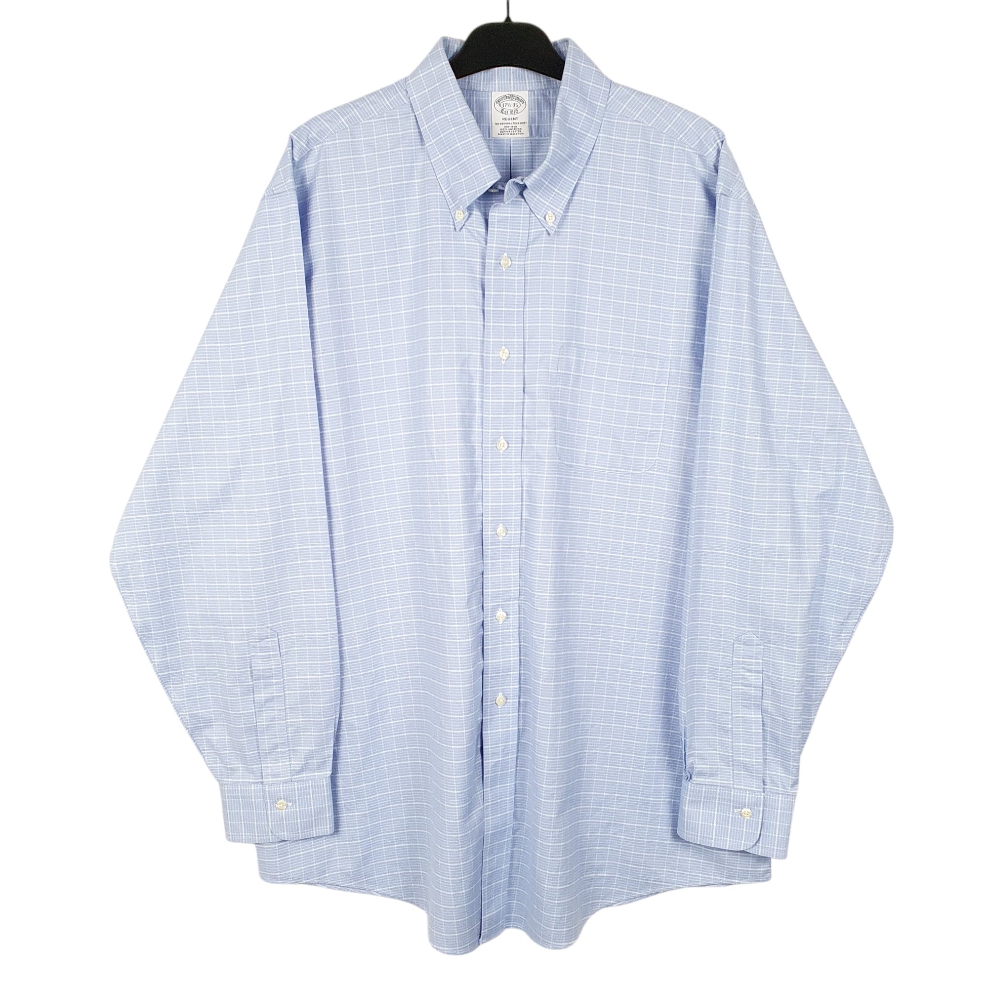 Mens Blue Brooks Brothers Regent Long Sleeve Shirt