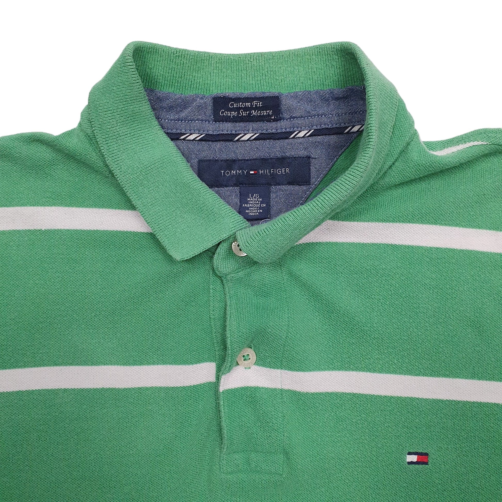 Mens Green Tommy Hilfiger  Short Sleeve Polo Shirt