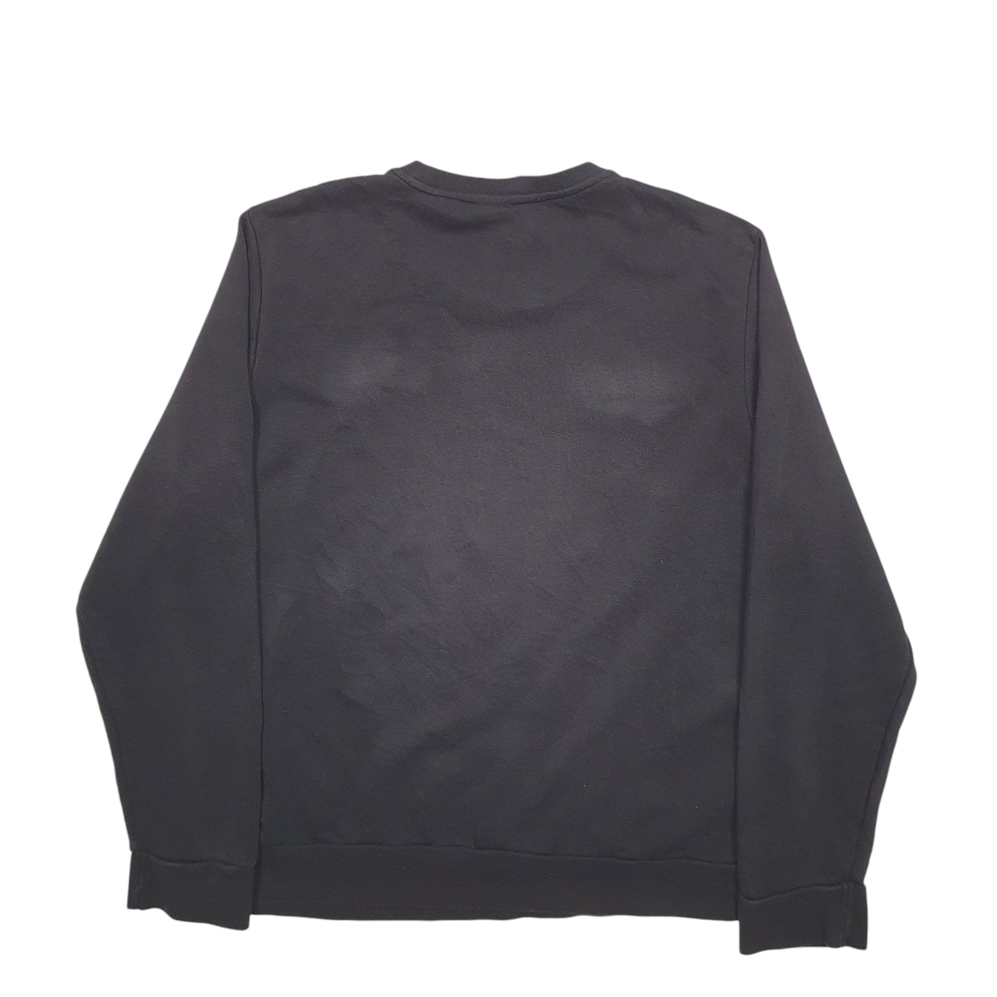 Womens Black Adidas Spellout Crewneck Jumper