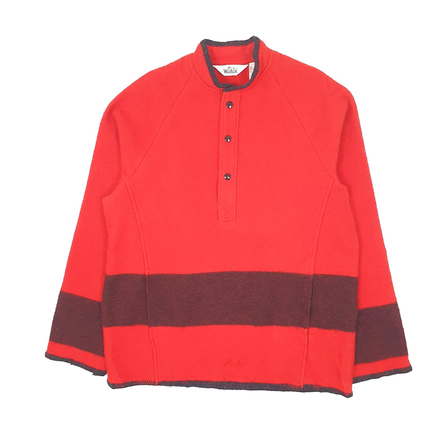 Mens Red Woolrich Vintage 1970s 80s Pullover Smock  Coat