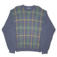 Mens Navy Tommy Hilfiger Vintage Knit Tartan 90s Sweater Crewneck Jumper