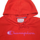 Mens Red Champion Spellout Hoodie Jumper