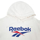 Mens White Reebok Spellout Hoodie Jumper