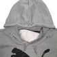 Mens Grey Puma Spellout Hoodie Jumper