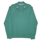 Mens Green Nautica Knit Sweater Quarter Zip Jumper