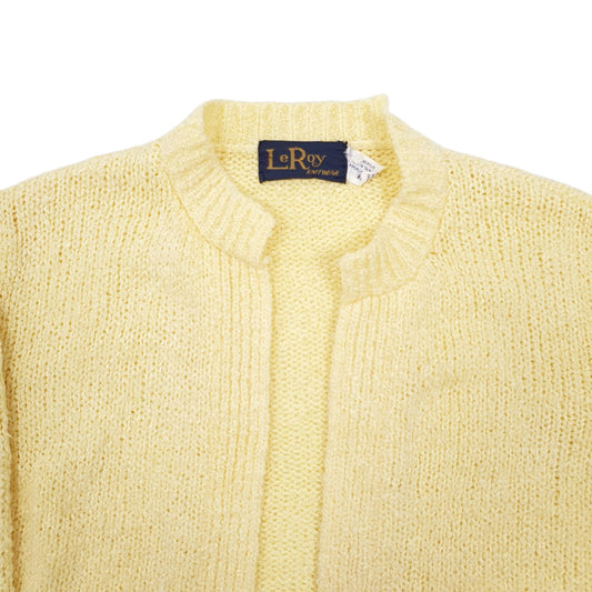 Womens Yellow Le Roy Vintage Knitwear Cardigan Jumper