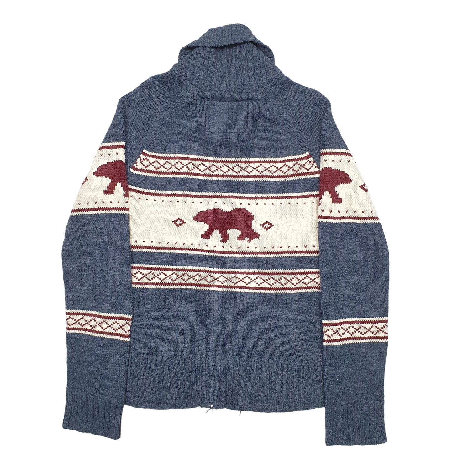 Mens Grey Bluenotes  Full Zip Jumper