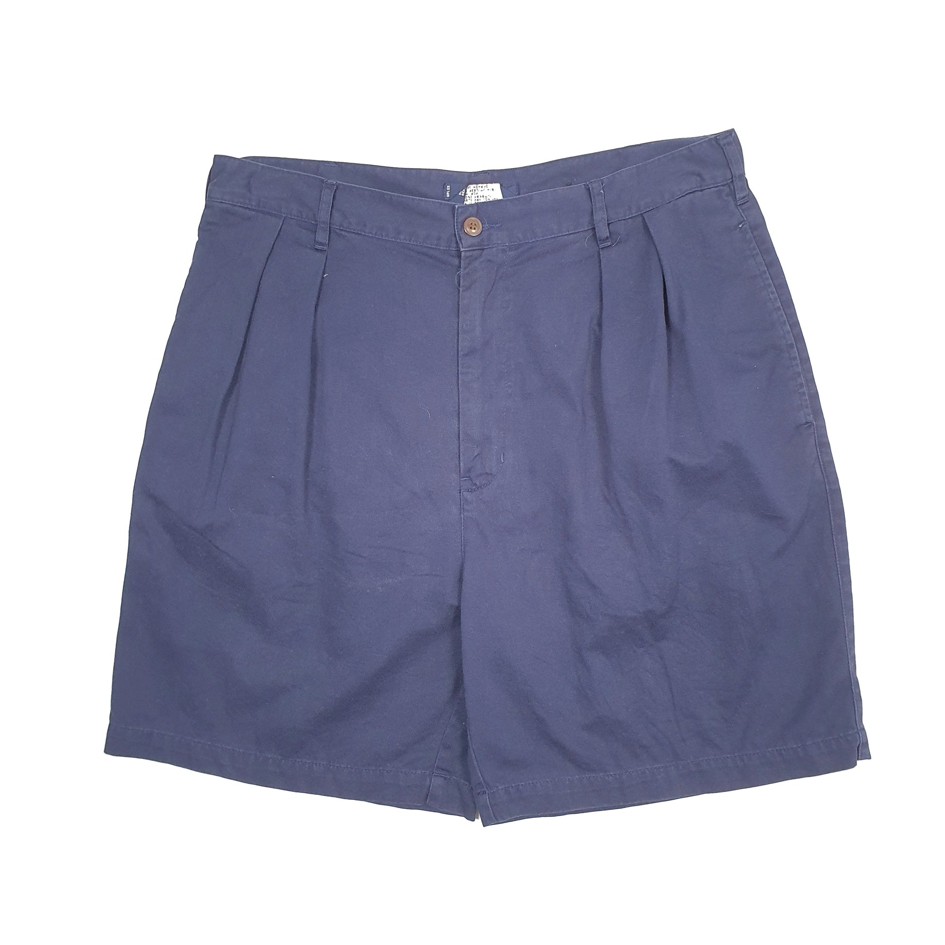 Mens Navy Ralph Lauren Chaps Vintage 1980s 90s Double Pleated Chino Shorts