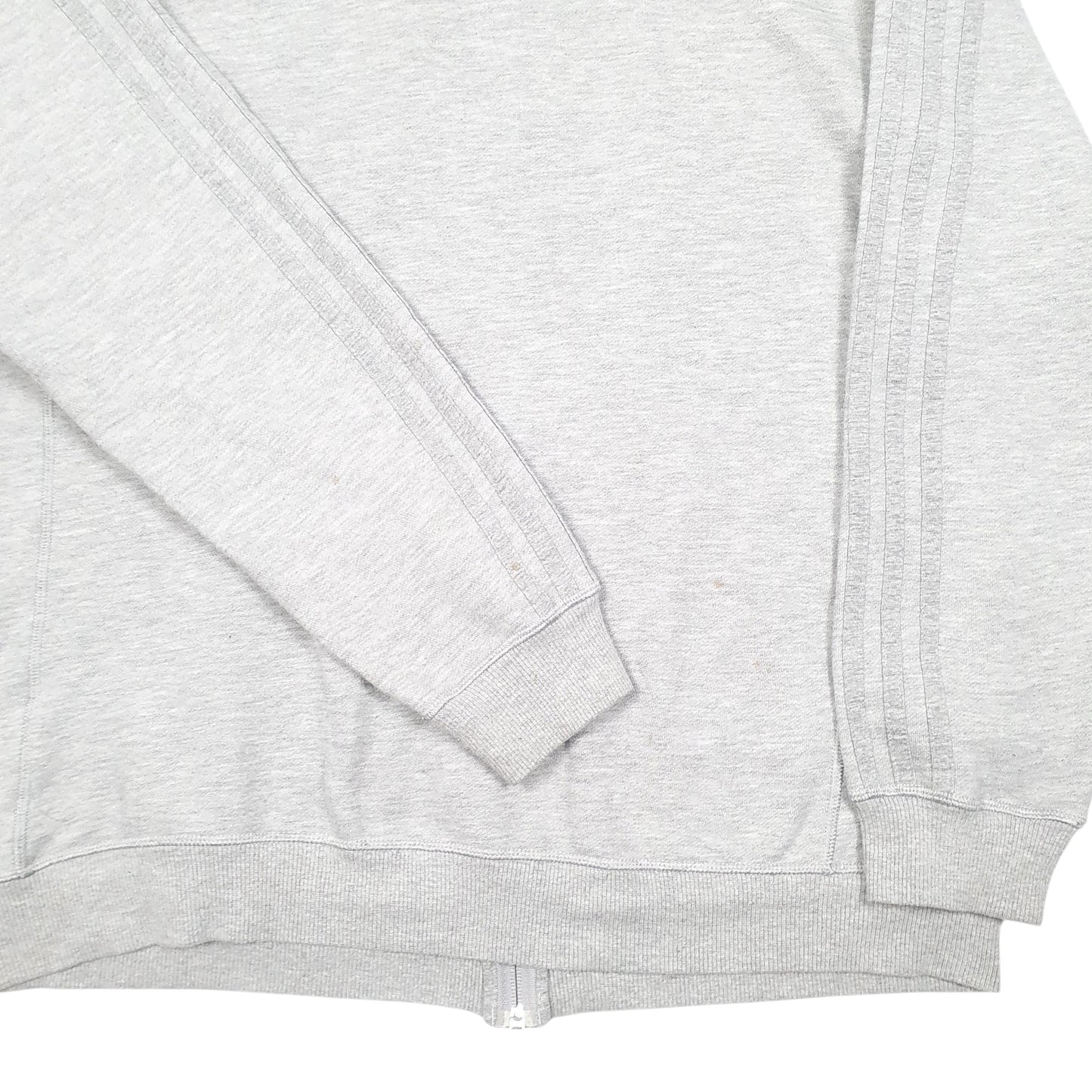 Mens Grey Adidas Hoodie Full Zip Jumper