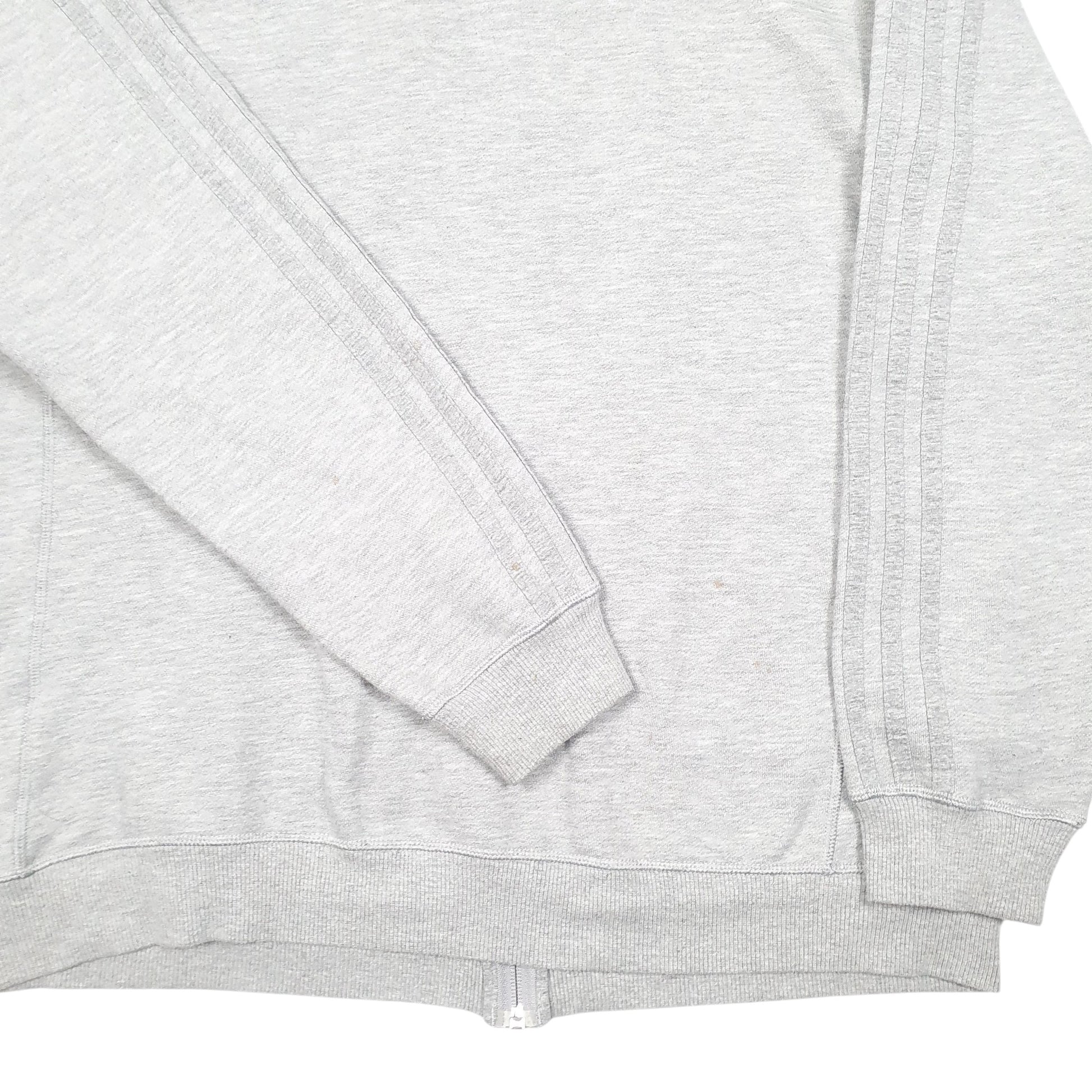 Mens Grey Adidas Hoodie Full Zip Jumper