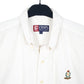 Mens Cream Ralph Lauren Crest Vintage Short Sleeve Shirt