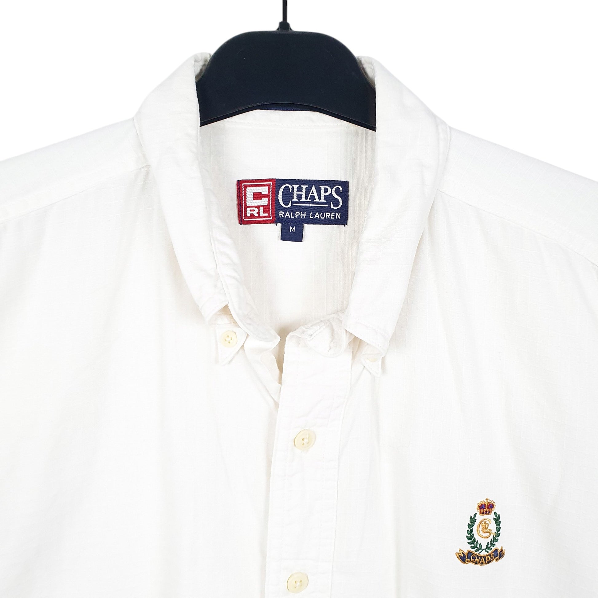 Mens Cream Ralph Lauren Crest Vintage Short Sleeve Shirt