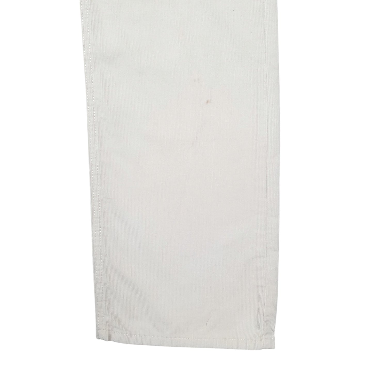 Mens White Levis 514 Corduroy Trousers