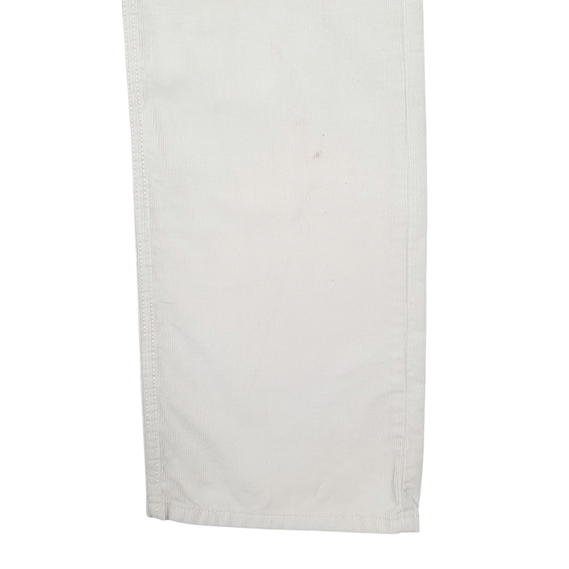Mens White Levis 514 Corduroy Trousers