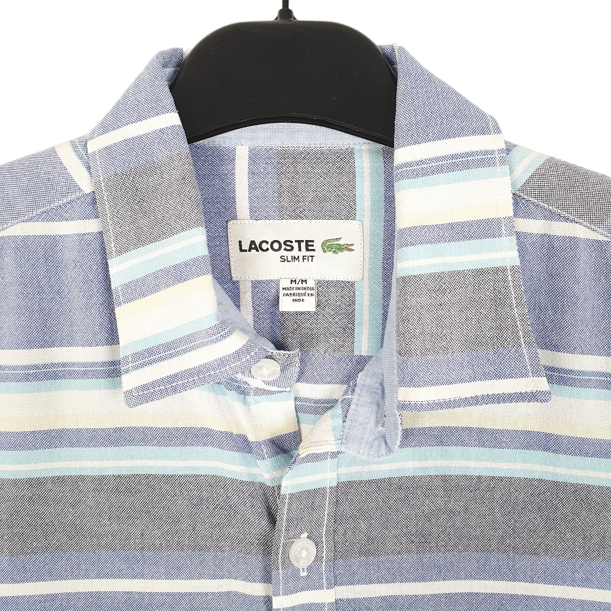 Mens Blue Lacoste  Long Sleeve Shirt