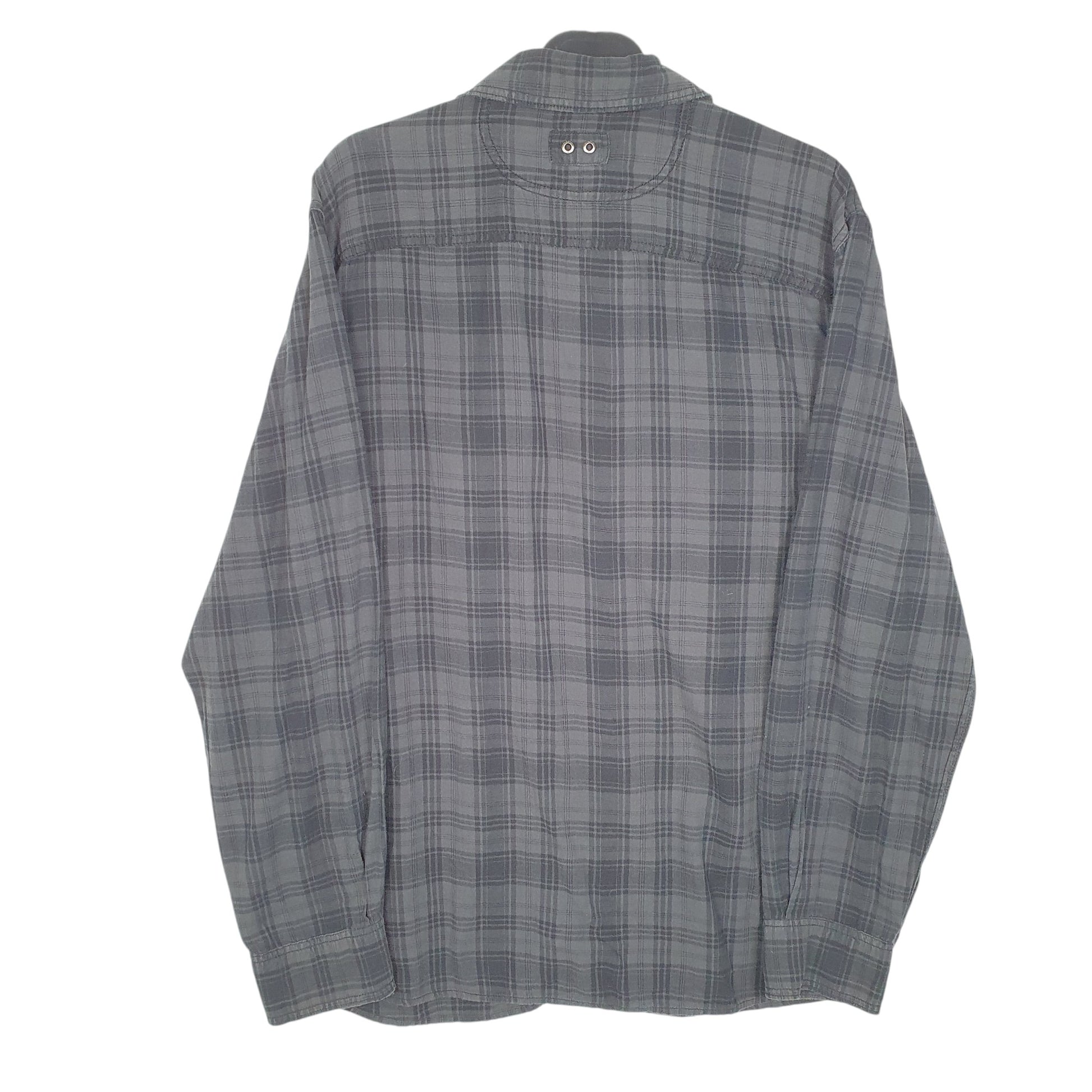 Mens Grey Converse One Star Flannel Long Sleeve Shirt