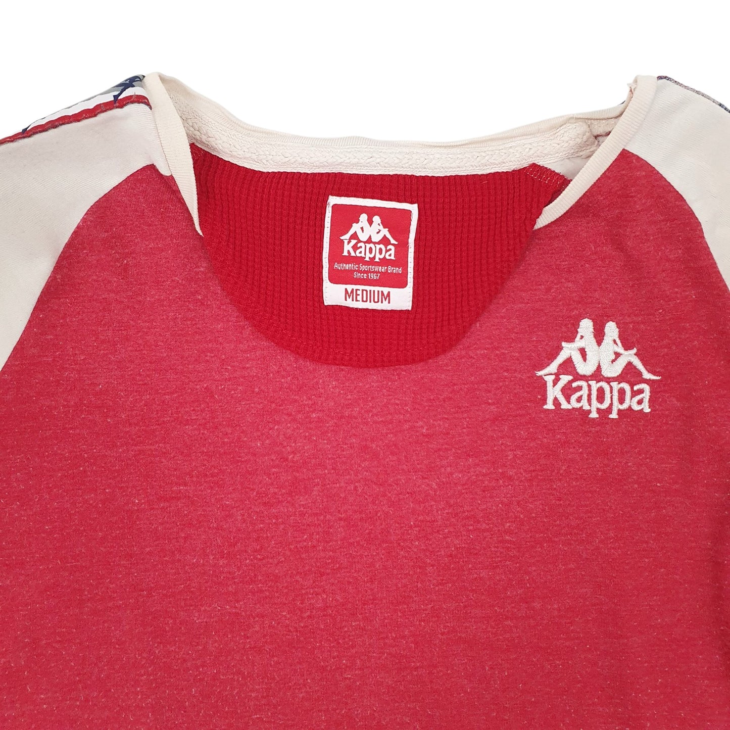 Mens Red Kappa Vintage Sportswear Long Sleeve T Shirt