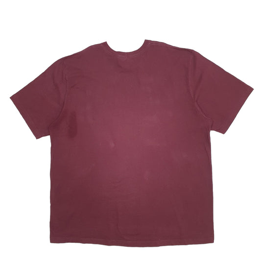 Mens Burgundy Carhartt  Short Sleeve T Shirt