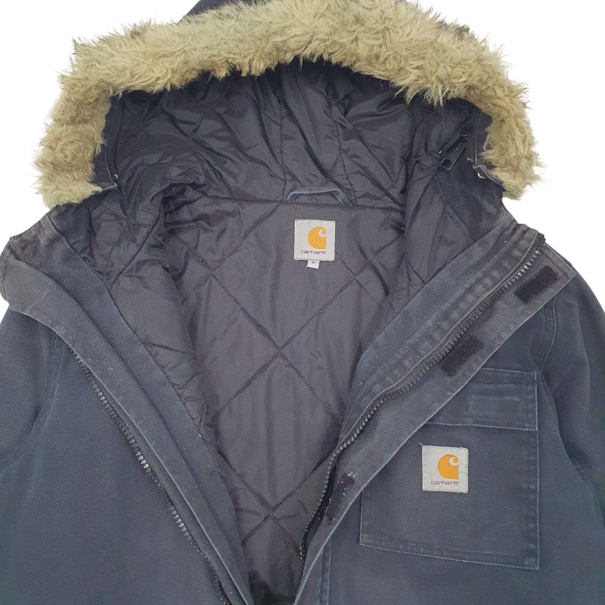 Mens Black Carhartt   Coat