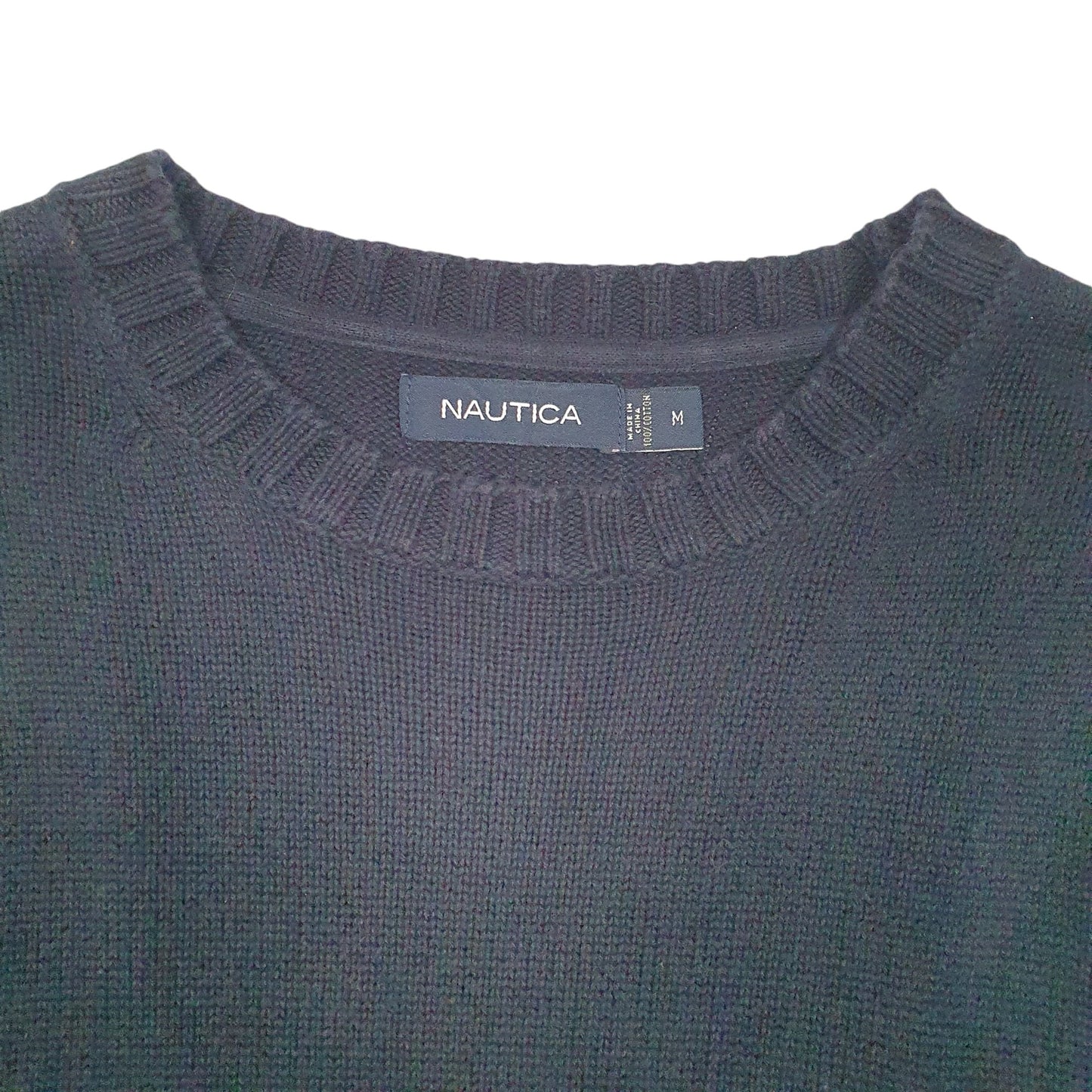 Mens Navy Nautica Knit Crewneck Jumper