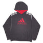 Mens Black Adidas Spellout Hoodie Jumper